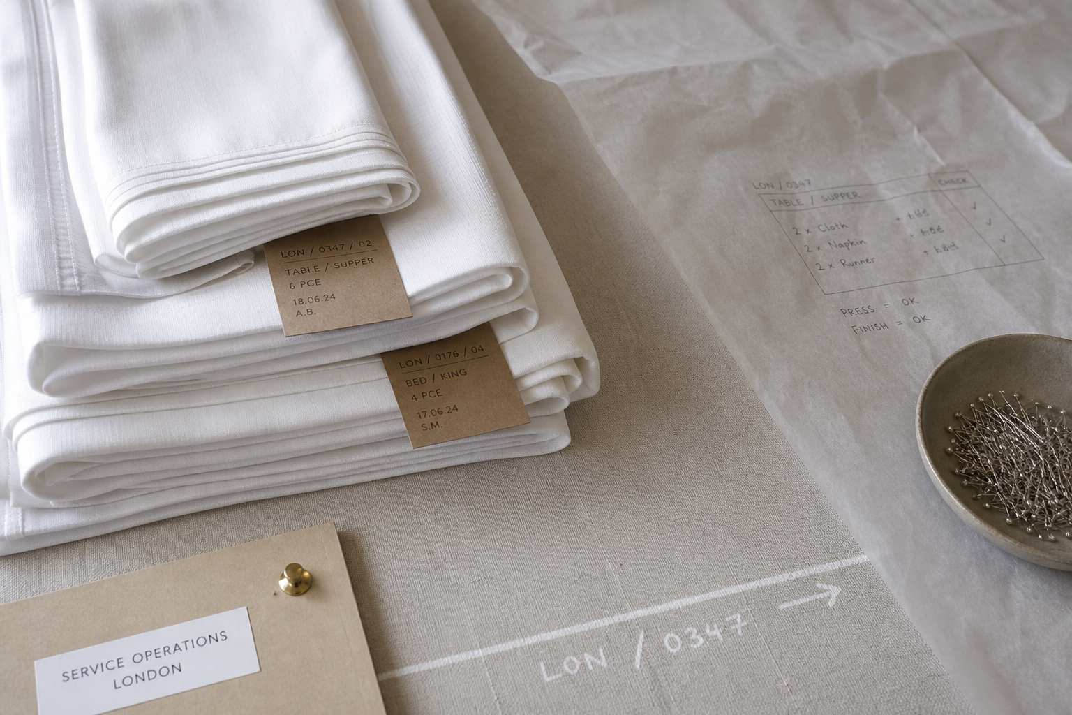 Structured professional laundry service outcome